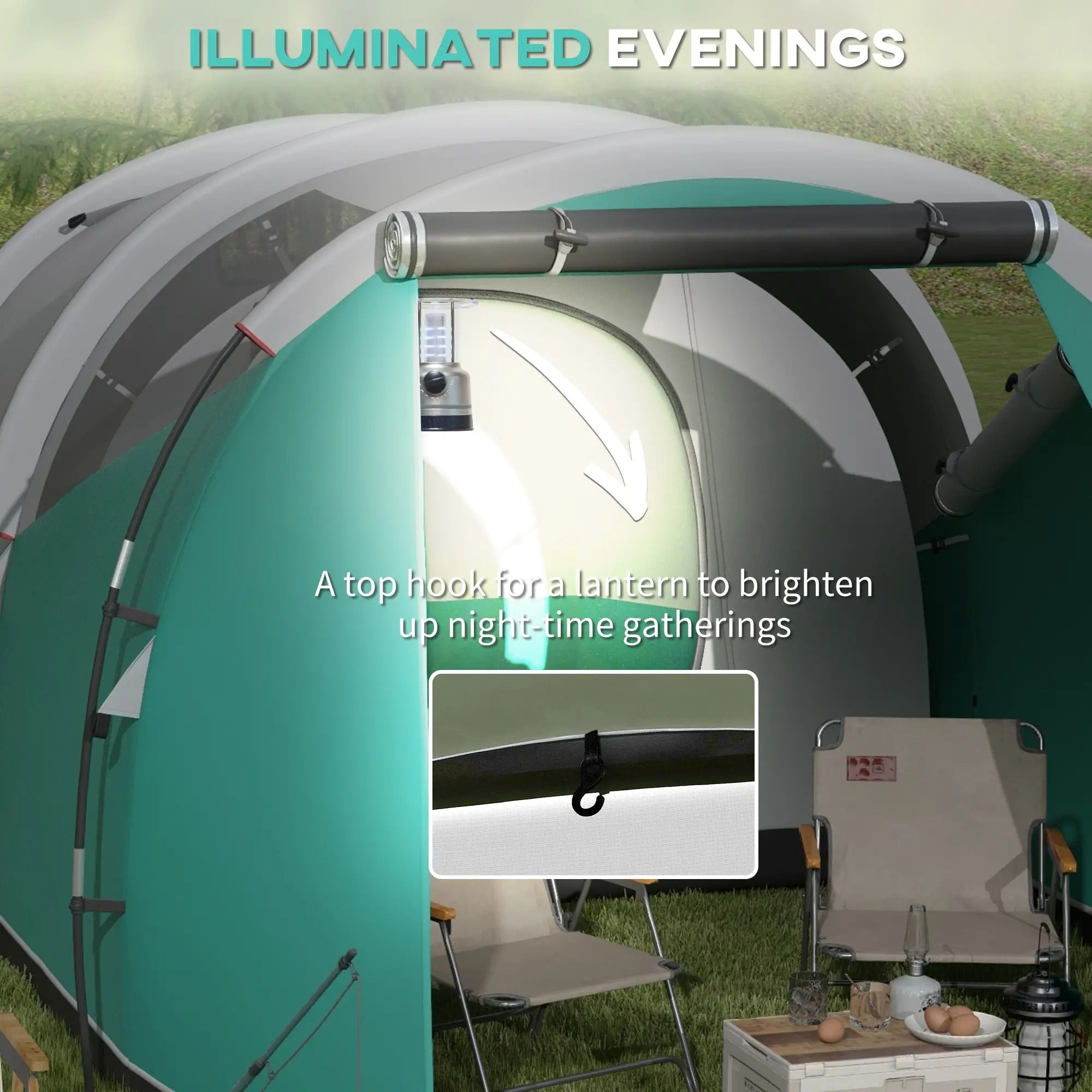 Tunnel Camping Tent 3 Person