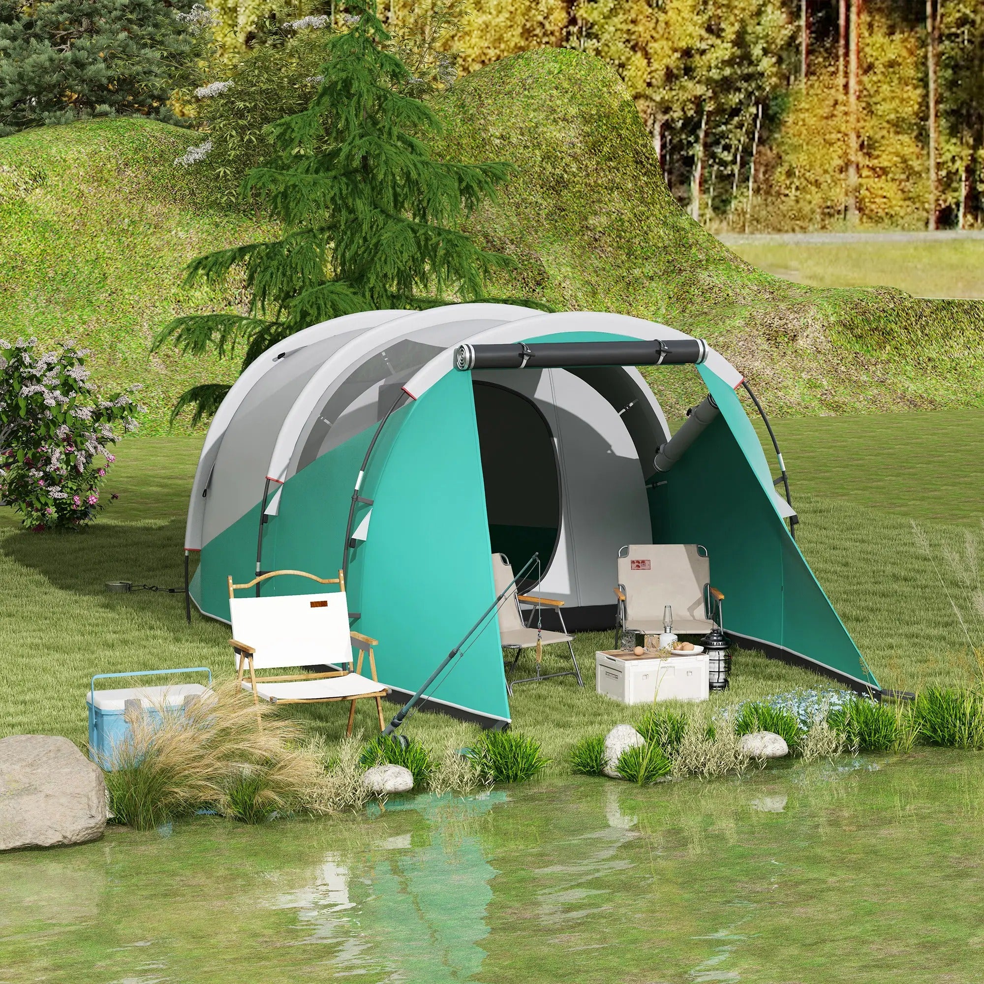 Tunnel Camping Tent 3 Person