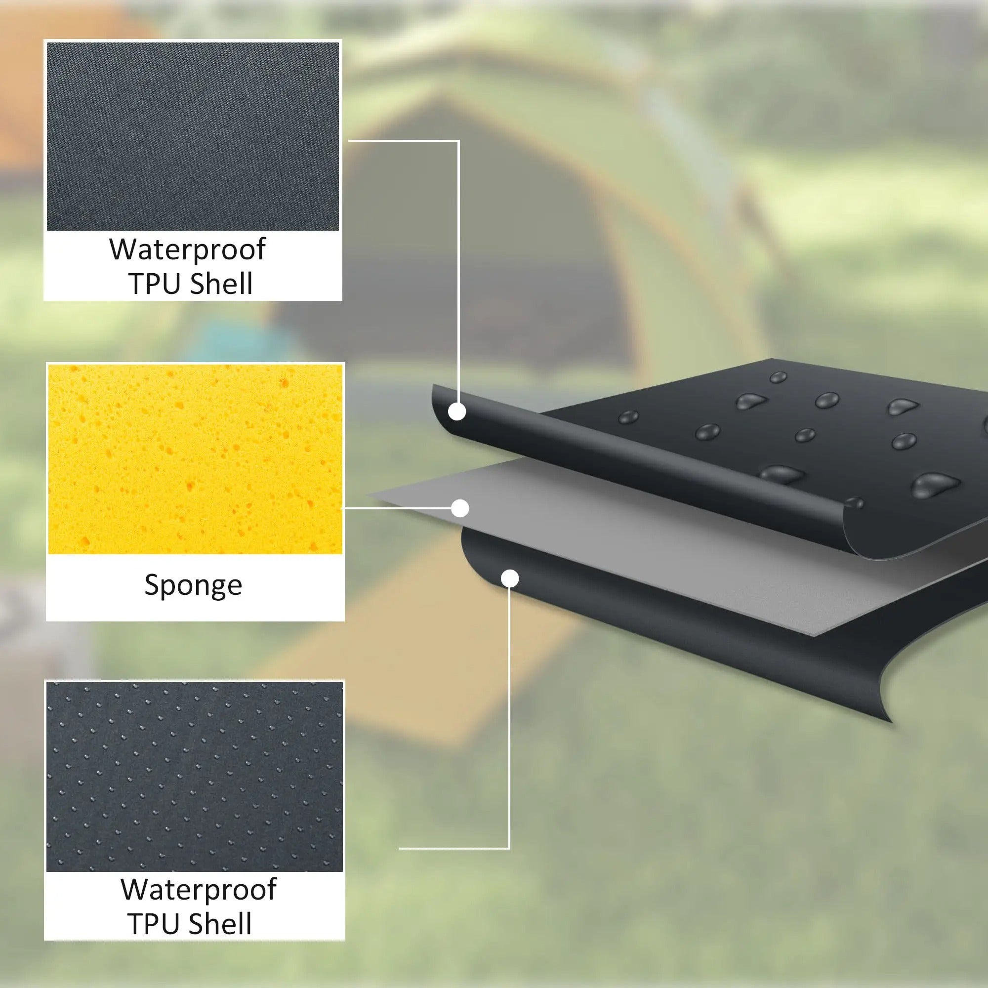 Grey Single Self-Inflating Mattress