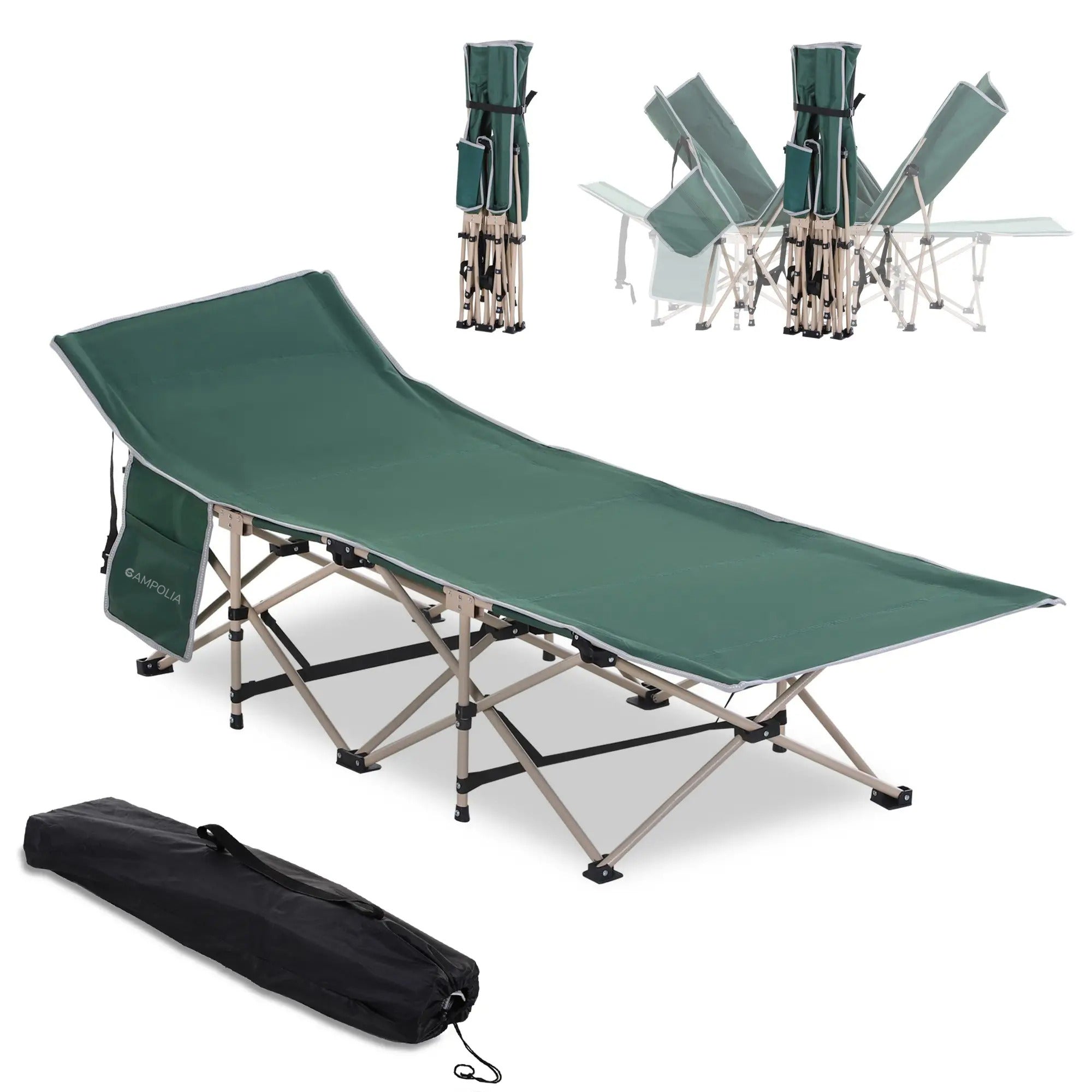 Green Folding Portable Camping Cot