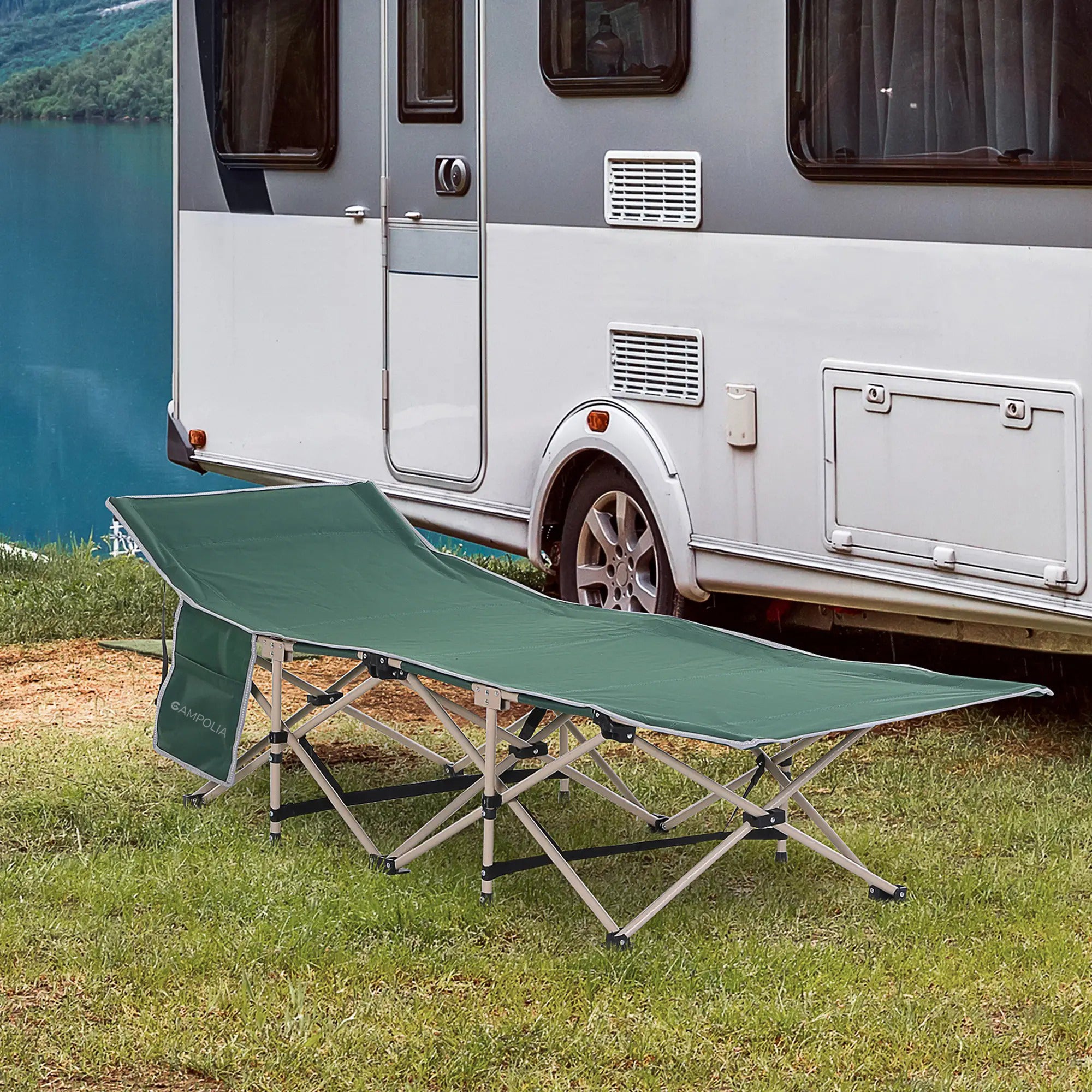 Green Folding Portable Camping Cot